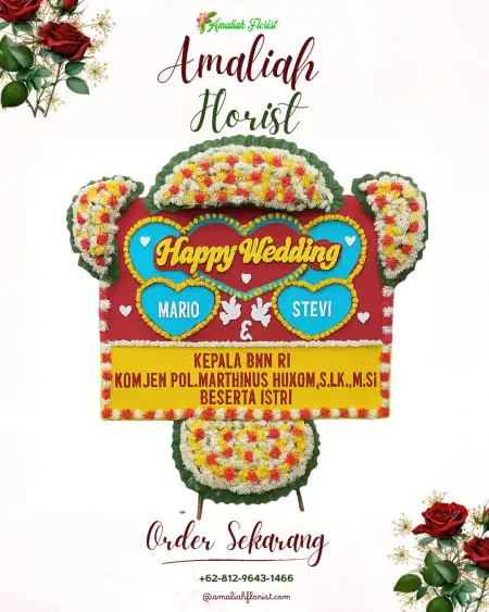 Papan Bunga Pernikahan Ngepoh
